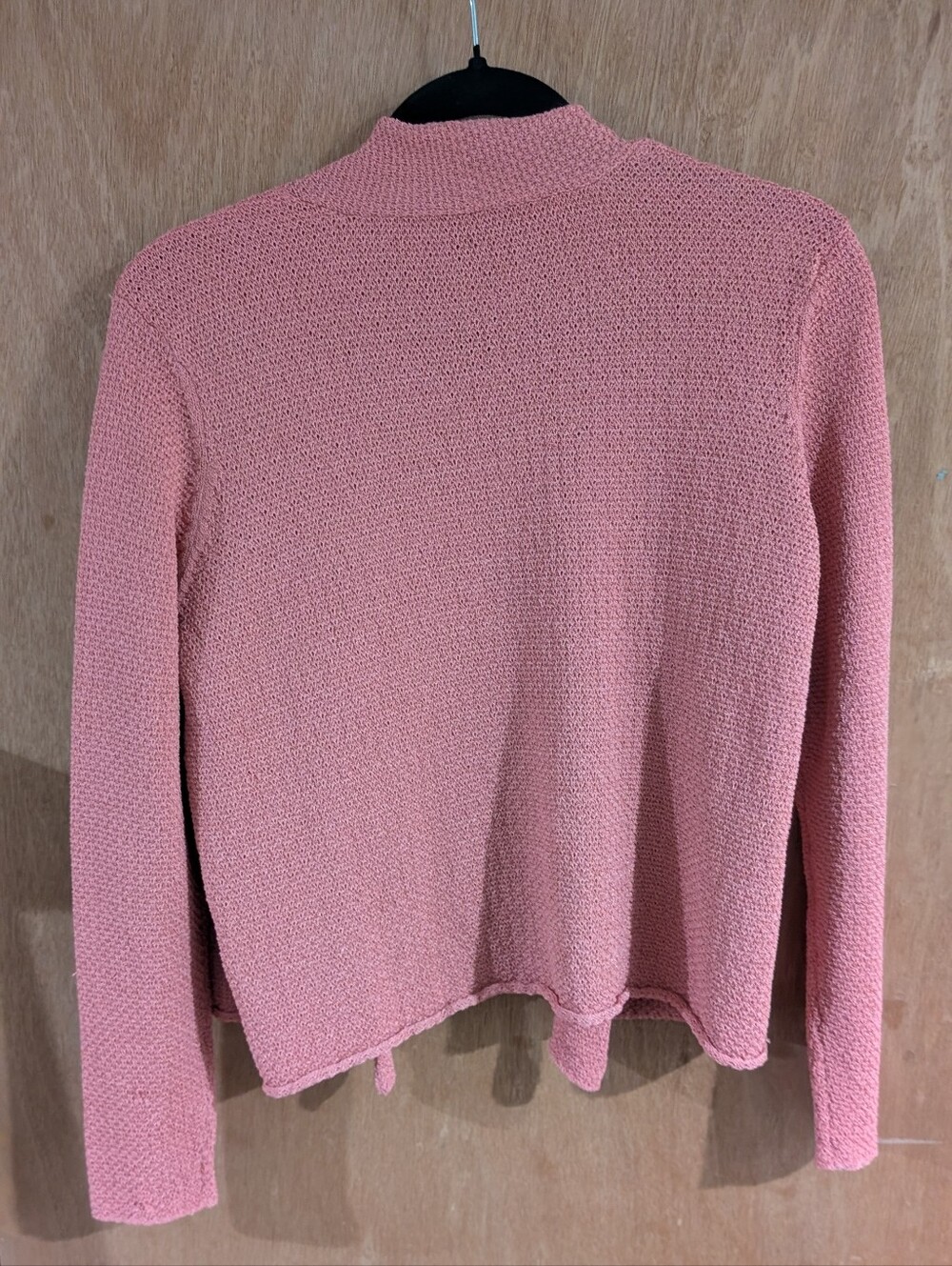 Eileen Fisher Dusty Rose Open-Front Knit Cardigan - Picture 3 of 4